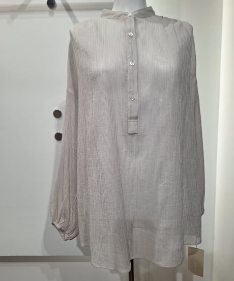 【cafune】625918 cotton stripe voile gather pullover