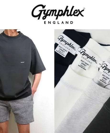 【Gymphlex】J-9271 HWJ ロゴ刺繍 半袖ビッグTシャツ MEN