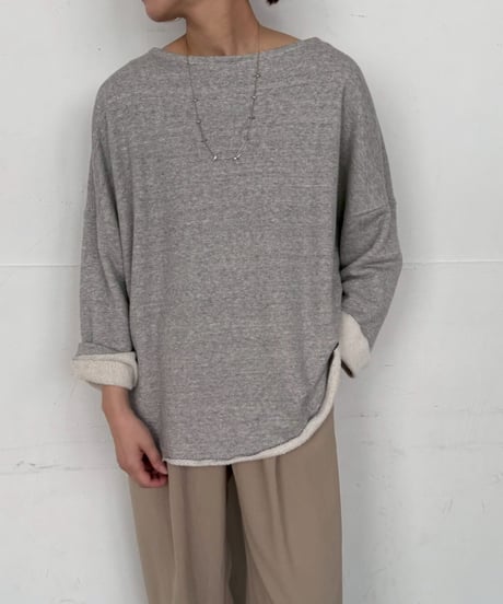【cafune】535955　cotton lyocell wide pullover
