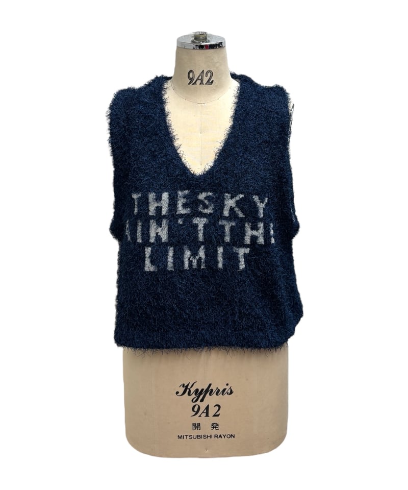 ayane25autumn】855726 ロゴ入りダンスヤーンニットベスト