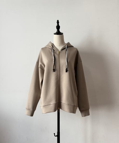 【siro de labonte】R613206 zip up foody stretch doubleface