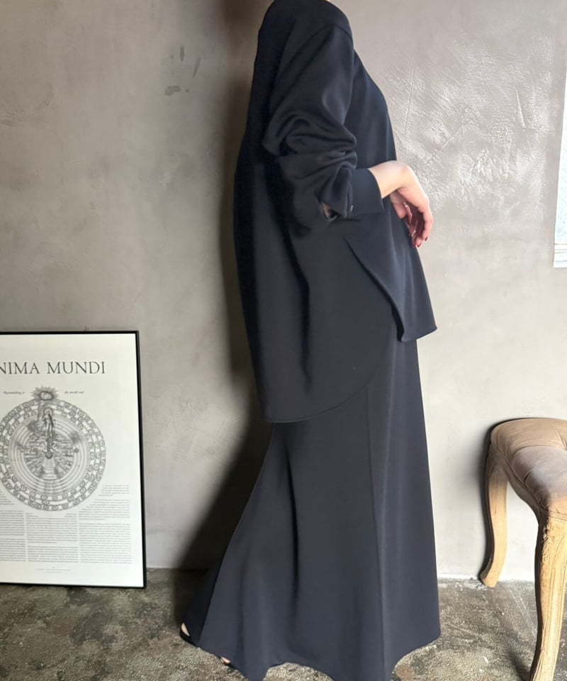 cafune】535631 double knit back flare skirt | s