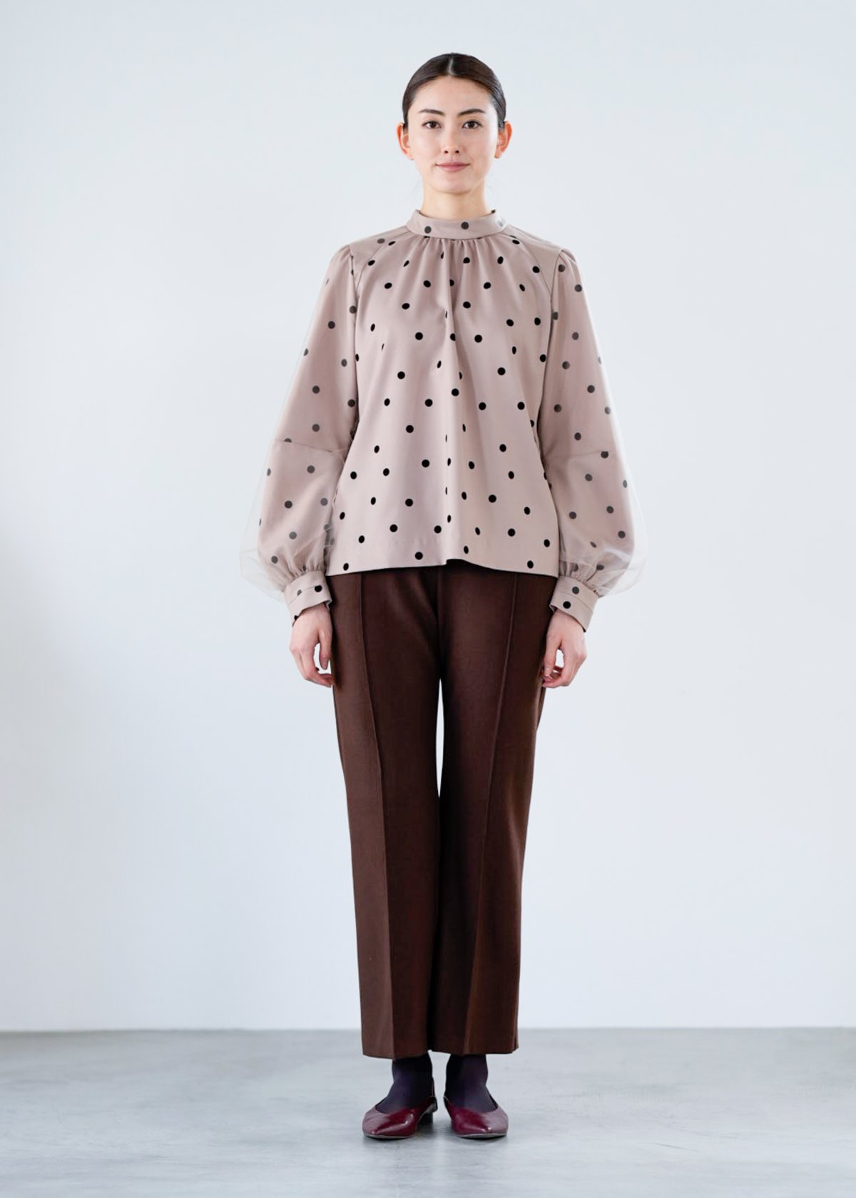 Lallia Mu】2514615 チュールスリーブドットブラウス | selectshopB5