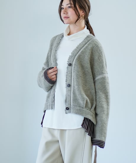 【Lallia Mu 26AW】2614514 スライバーニットカーディガン