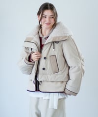 【Lallia Mu 26AW】2614175 スエードドッキングボアコート