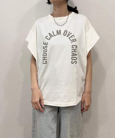 【siro de labonte】R613220 message tuck sleeve Tshirt 30/-highgauge cotton