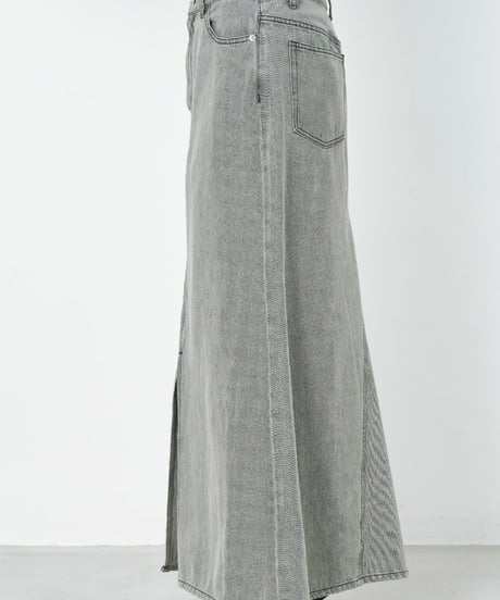【MICA&DEAL】0125102022 AラインデニムロングSK