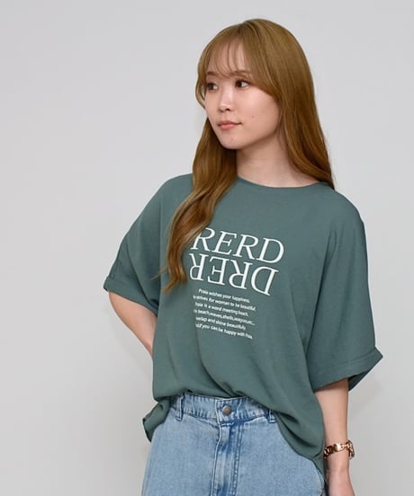 【Praia】 LEF-2620 フハク梨地・反転ロゴTシャツ  上質な日本製