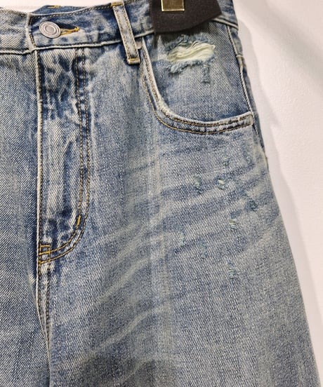 【cafune】535625 soft cocoon denim pants