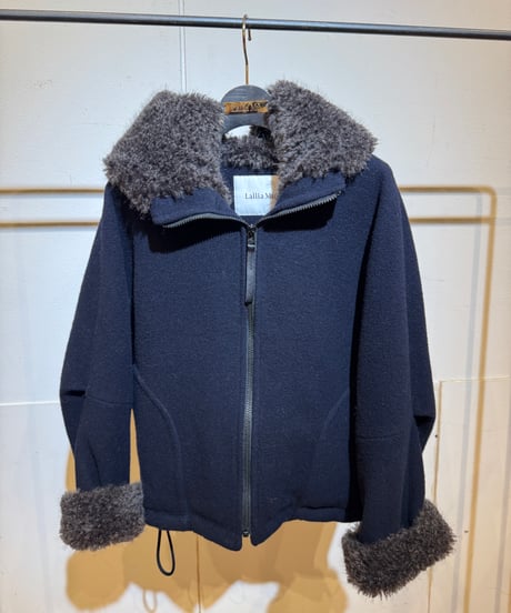 【Lallia Mu 26AW】2614213 ファーフードショートコート