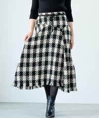 【Lallia Mu 26AW】2614850 ビッグチェックツイードスカート