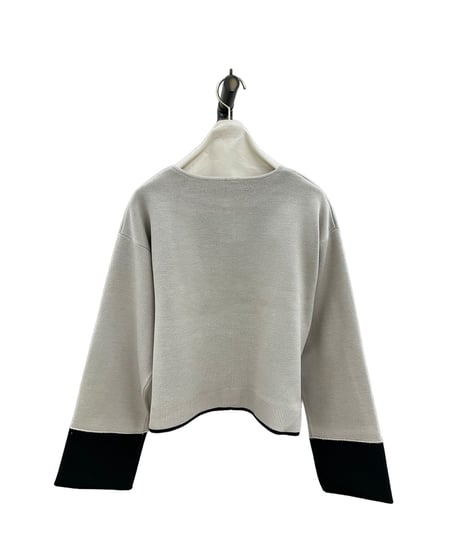 【ayane 26AW】  856706　袖口バイカラー接結ニットカーディガン