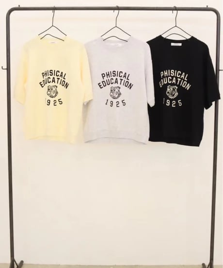 【LE MÉLANGE】8541004 フロッキープリントショートスリーブスウェット