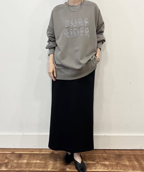 【siro de labonte】R613221 pencil skirt stretch doubleface