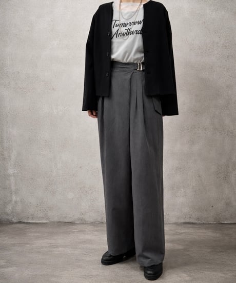 【siro de la bonte 26AW】R643307 flap easy pants　stretch flannel