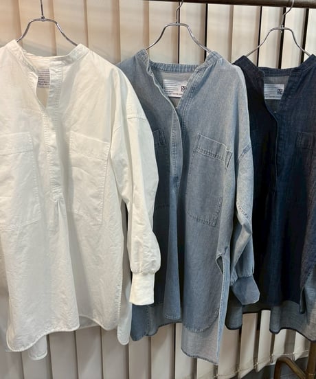 【cafune & passione 26SS】 16976 袖リブスキッパーロングシャツ