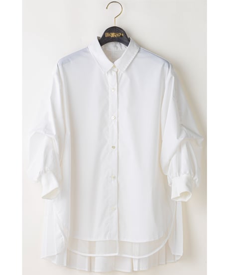 【Lallia Mu 26AW】2614691 バックプリーツシャツ