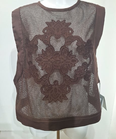 【PRIORITY 26SS】  P62001KRアイレットレースメッシュタンク