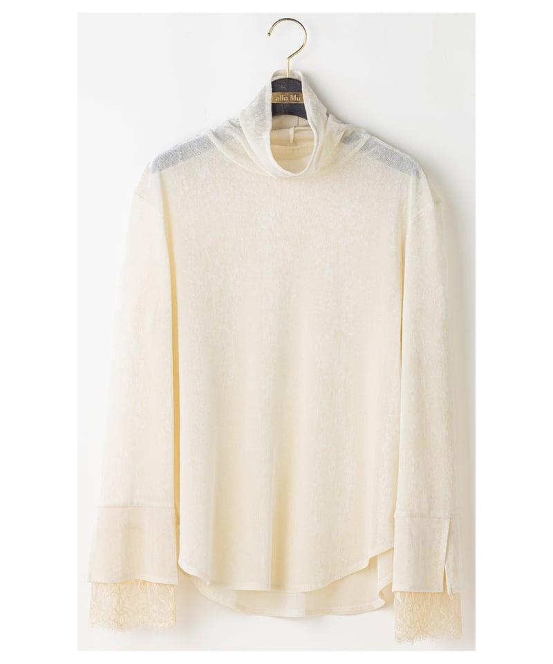 Lallia Mu 26AW】2614500 シアーモールメッシュカットソー | selec