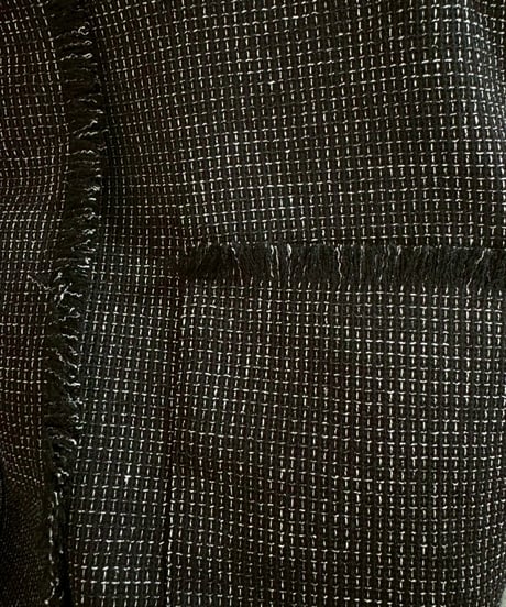 【cafune】615401 mesh tweed no collar jacket