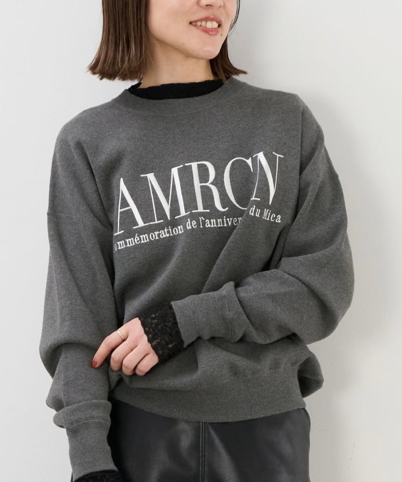 AMERICANA×MICA＆DEAL ロゴ刺繍フリースプルオーバー AMERICANA×MICA＆DEAL ロゴ刺繍フリースプルオーバー MICA & DEAL