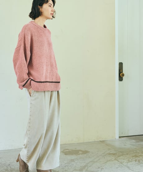 【ruxe 26AW】2634421 アンダーラインモールニット