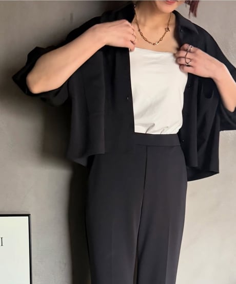 【cafune】515935 double knit short shirt