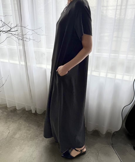 【cafune】525101 mat stretch georgette relax onepiece