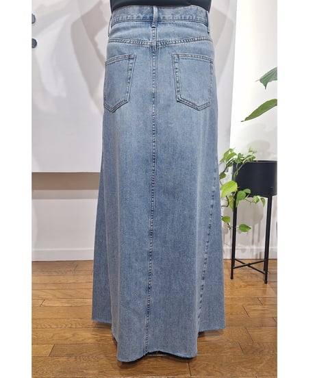 【cafune】 635637 8oz denim flare skirt