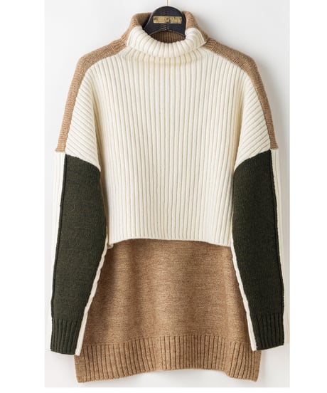 【Lallia Mu 26AW】2614432 ブロックカラー2WAYニット