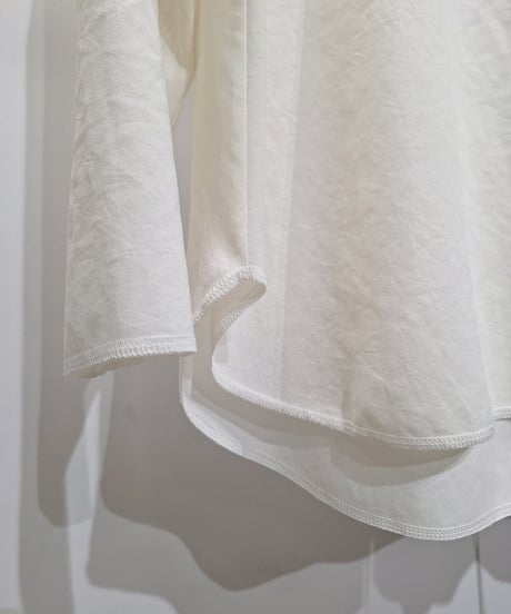 【cafune】625932 mat stretch georgette long T