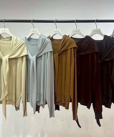 【PRIORITY 26AW】  P66117KR ストール付ニット