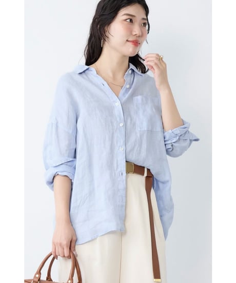 【MICA&DEAL】 0126101055 ウォッシュドリネンシャツ