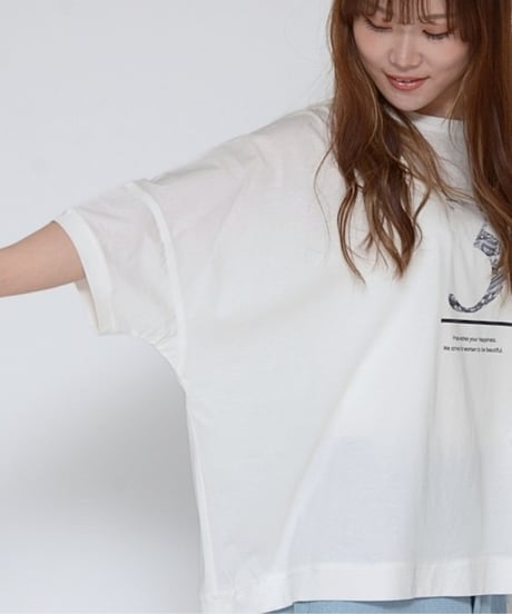 【Praia】 LEO-2510 ナンバー転写ドルマンTシャツ