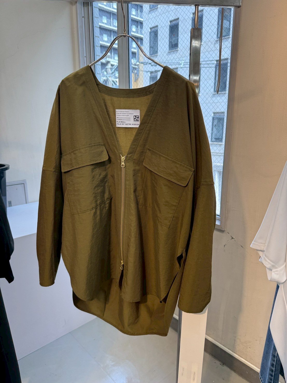 極美品❤️パシオーネ passione シャギーコート　ノーカラー　ジャケット PASSIONE（パシオーネ） ボア コート レディース ジャケット きれいめ