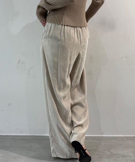 【cafune】535623 silk touch polyester wide easy pants