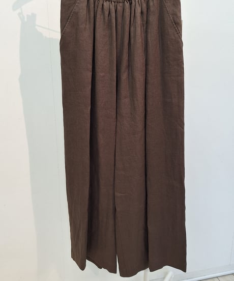【cafune】525606 FRENCH LINEN gather pants
