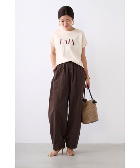 【MICA&DEAL】 0126209101 "LAIA"ロゴヘムラウンドT-shirt