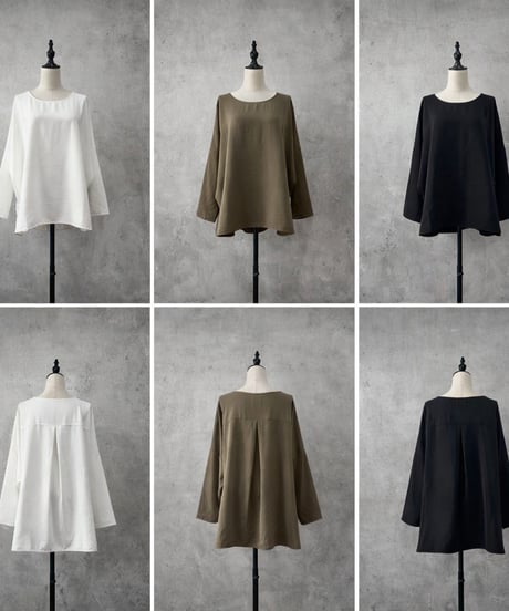 【siro de la bonte 26AW】R643202　hightwist smooth dolman blouse Tshirt