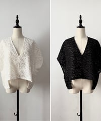全国送料185円【siro de labonte】R613316 short vest cut Jacquard