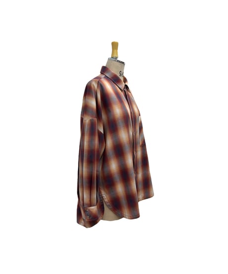 全国送料185円【ayane】  816341　コットンチェックシャツ