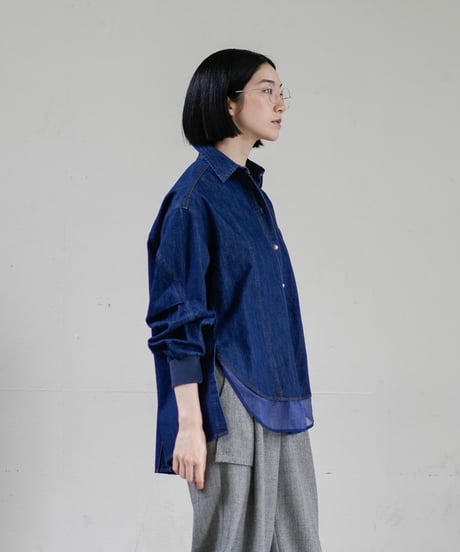 【Lallia Mu 26AW】  2613670 2wayスリーブデニムシャツ