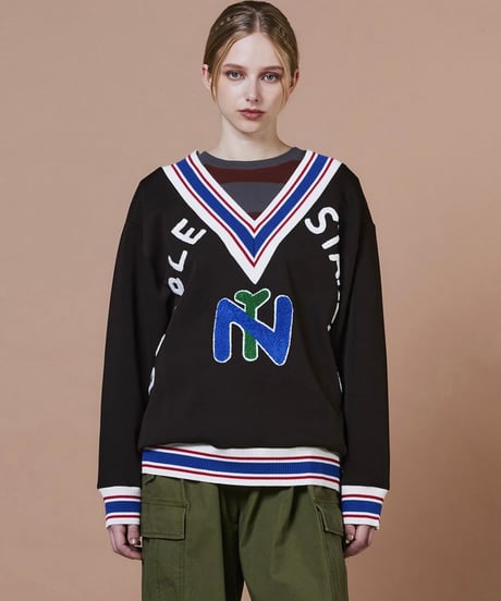 【DOUBLE STANDARD CLOTHING】0208-510-253 ダンボールVネックプルオーバー