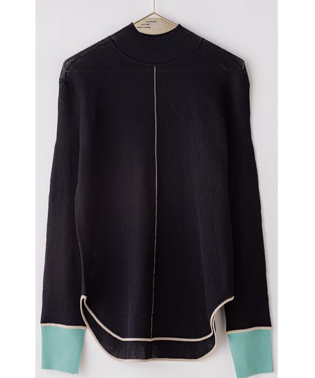 【Lallia Mu 26AW】  2613411 バイカラープリーツシアーニット