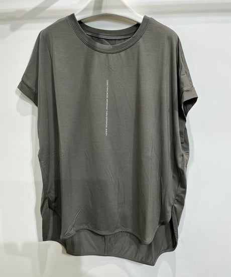 全国送料185円【ayane】836610 縦ロゴフレンチTシャツ