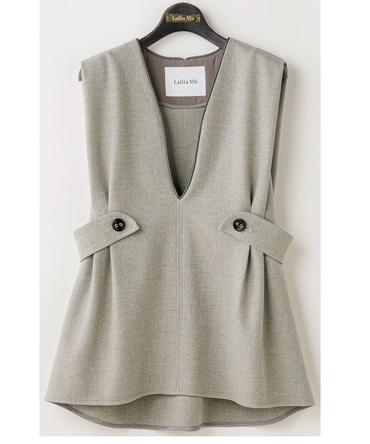 新品　ラリアムー　25aw　ジャガードニットベスト　定価27500 Lallia Mu 25AW】2514610 Vカットストレッチベスト | selectsh