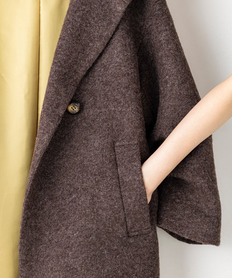 Lallia Mu 26AW】2614170 ビッグカラースライバーコート | select