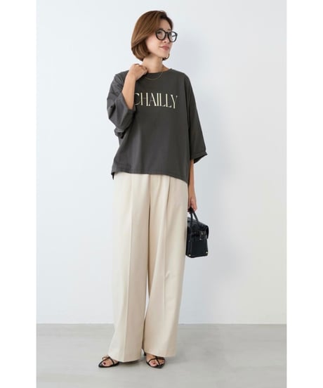 【MICA&DEAL】 0126109036 "CHAILLY"ロゴ5分袖T-shirt