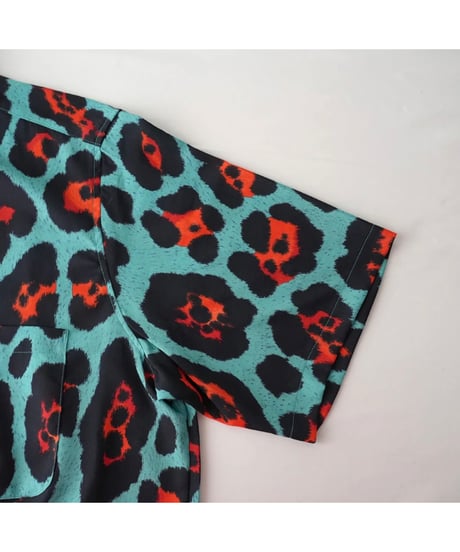 【MANUAL ALPHABET】 MA-S-843 LEOPARD S/S OPEN COLLAR SHIRTS