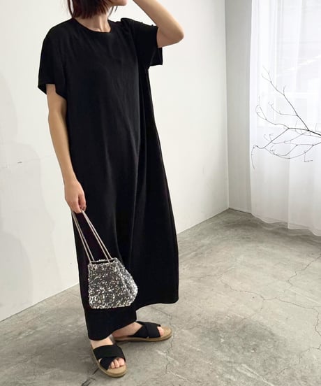 【cafune】525101 mat stretch georgette relax onepiece